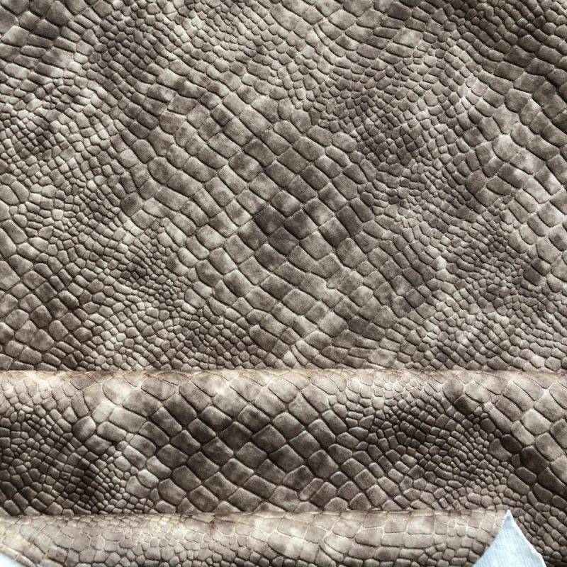 3D embossed Crocodile Velvet